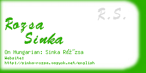 rozsa sinka business card